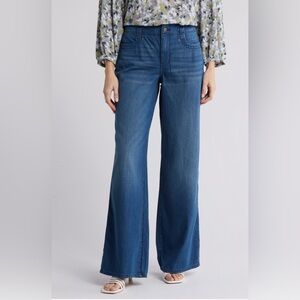 NYDJ High Rise Flared Blue Jeans